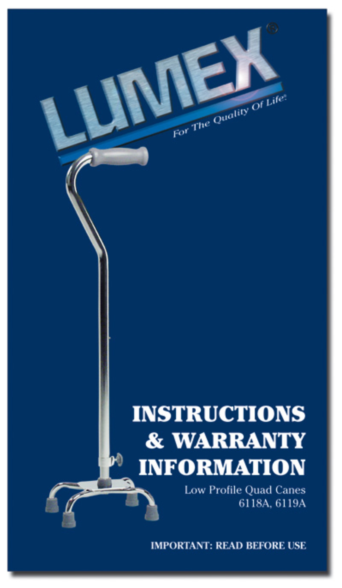 GF Silver Collection Low Profile Quad Canes Standard Grip